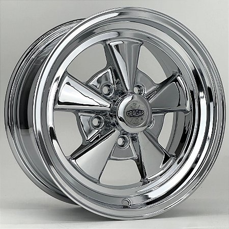 Jogo Rodas Cragar Alumínio Cromadas Aro 15 5x114 Tala 7 Opala Caravan