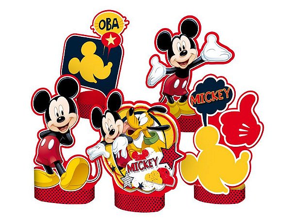 Decoração de Mesa Mickey 5 Unidades