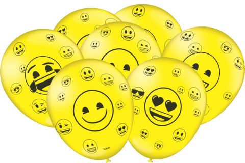Balão Tema Emoticons 25 Unidades
