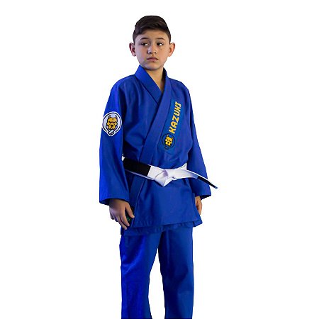 Kimonos Jiu-Jitsu Infantil Azul Sarja Kazuki - Loja Online Kimono Jiu Jitsu  Kazuki