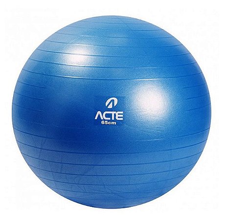 Bola De Pilates Azul 65cm - C/ Bomba De Ar Acte Sports - Crosshop Brasil