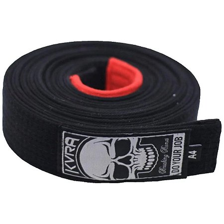 Faixa Preta Jiu Jitsu Kvra Oficial - Padrão CBJJ 8 Costuras