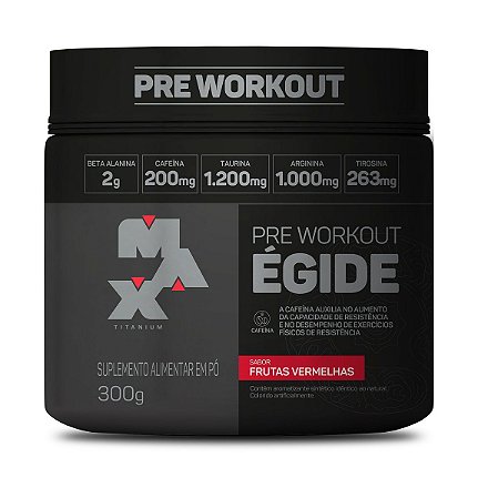 Pré Treino Égide 300g - Max Titanium - Frutas Vermelhas