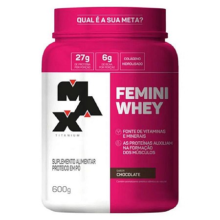 Whey Protein - Femini Whey Max Titanium - 600G - Chocolate