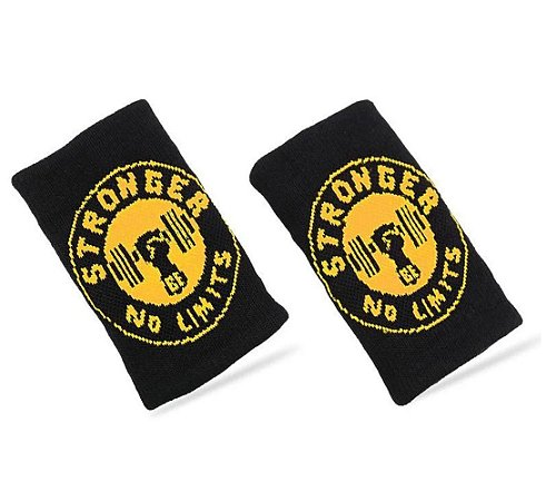 Munhequeira Seca Suor - Be Stronger - Preto/Amarelo