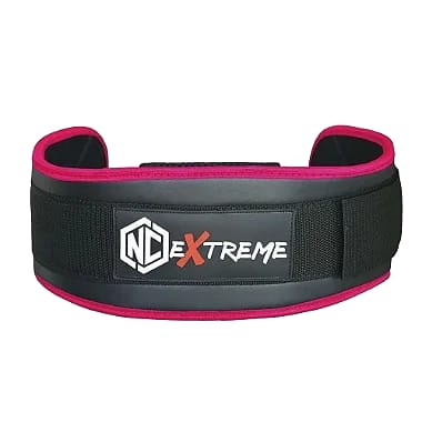 Cinto Cinturão Nc Extreme Cross Training  LPO  Musculação - Preto/Rosa