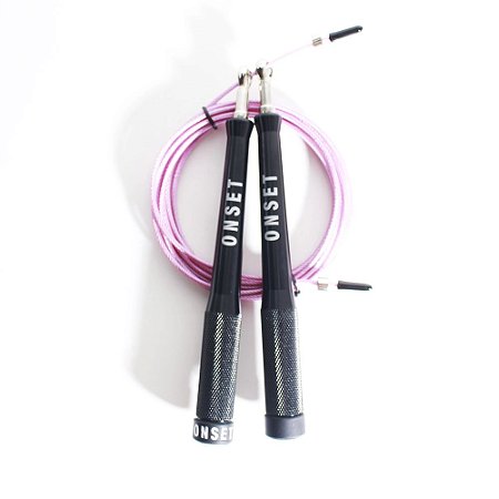 Corda de Pular Speed Rope Onset Fitness 3.0 + Case - Black/Pink