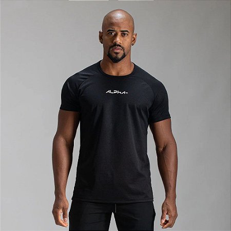 Camiseta Dry Fit Fluid Tec Preto - Alpha Co