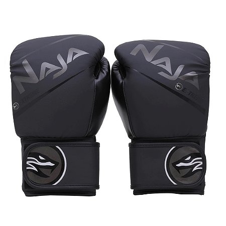 Luva Naja Extreme Boxe e Muay Thai Luva - Preto/Cinza
