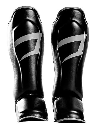 Caneleira de Muay Thai Pretorian New Impact Unis Gym Séries - Preto/Prata