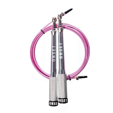 Corda de Pular Speed Rope Onset Fitness 3.0 - Silver/Pink