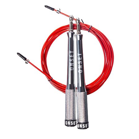 Corda de Pular Speed Rope Onset Fitness 3.0 - Iron Grey/Red