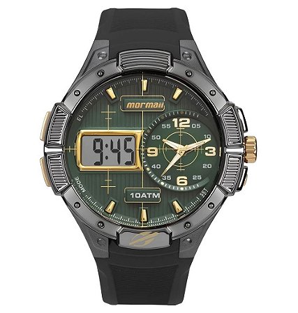 Relógio Mormaii Masculino Action Preto - MO2035MB/8V - Preto/Dourado - Mormaii