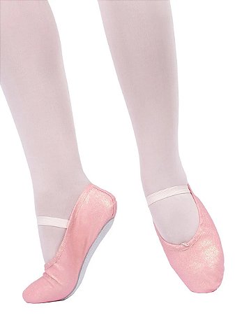 Sapatilha Infantil Meia-Ponta Glitter F22D Ballet Rosa