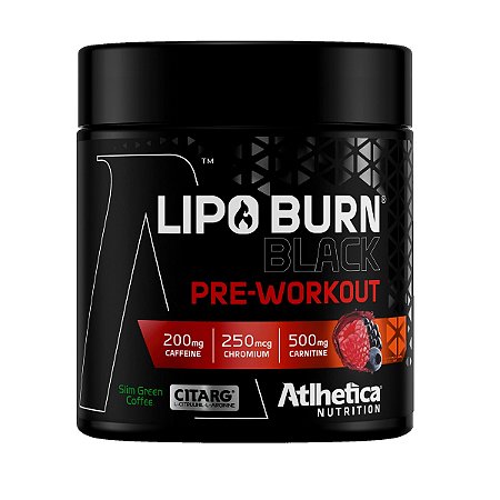 Lipo Burn Black Pré Workout (Pote 200g) Frutas Vermelhas