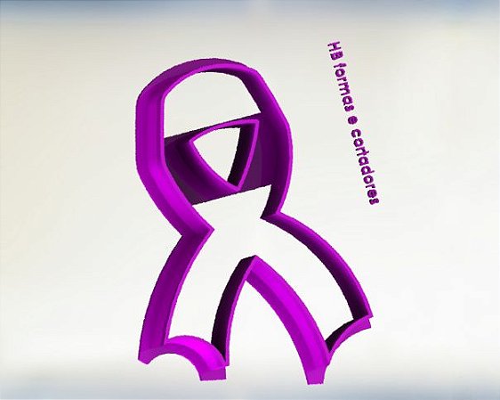 Cortador Laço Campanha Outubro Rosa - HB Formas e cortadores