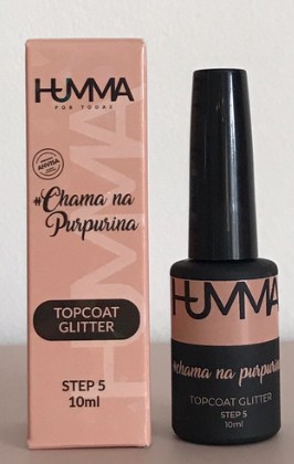 Humma Top Coat com glitter
