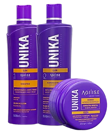 Kit Unika Home Care Ojon (Shampoo, condicionador e máscara (pós progressiva))