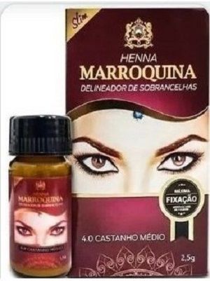 Henna Sobrancelhas Marroquina 4.0 Castanho Medio 1.3g