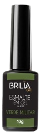 ESMALTE GEL VERDE MILITAR BRILIA NAILS