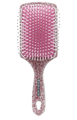 Escova Raq. Nylon Glitter Vermelho