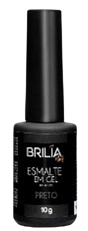 Esmalte Gel Preto Brilia Nails