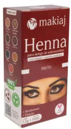 Henna Sobrancelha Makiaj Preto