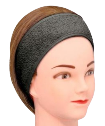 FAIXA ATOALHADA PRETA P/CABELO