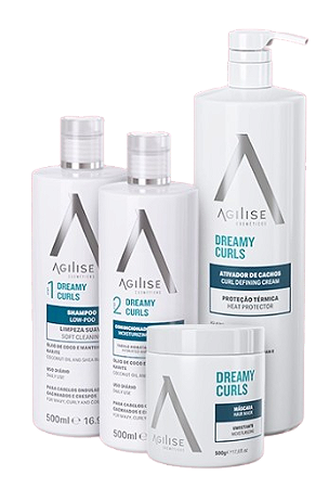 Kit Cabelos Cacheados Dreamy - Shampoo- Condicionador-máscara e Ativador