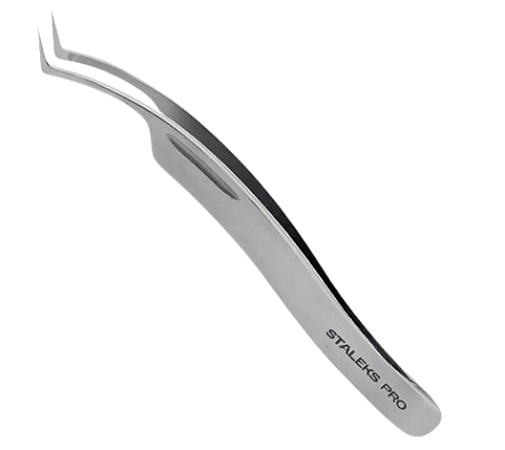 Pinça para Extensão de Cílios Staleks Pro TE- 41-2 Expert 41