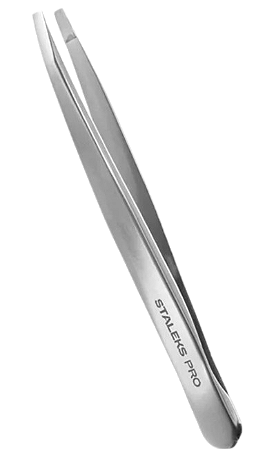 Pinca de Sobrancelha Staleks Pro - TE-10-2 - Serie Expert 10 - Reta Estreita