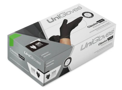 LUVA PROC NITRILO BLACK PREMIUM QUALITY PEQUENO
