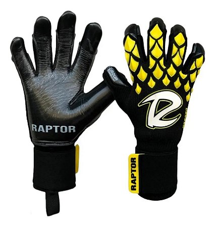 Luva Raptor Dragon Preta Amarela