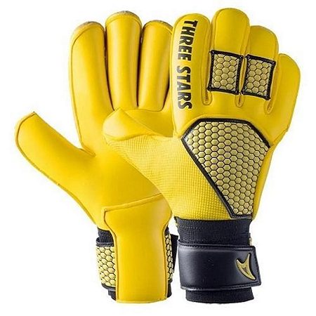 Luva Goleiro Three Stars Emotion Pro Amarela