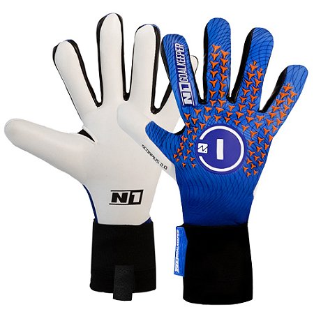 Luva de Goleiro Profissional N1 Scorpius 2.0 Blue Orange
