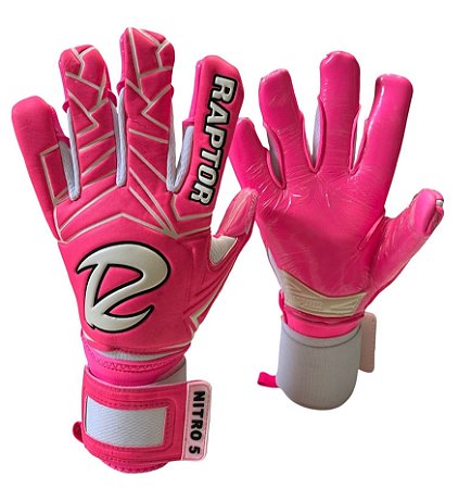 Luva Goleiro Raptor NITRO 5 GECKO OUTUBRO ROSA