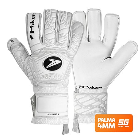 Luva Goleiro Poker Eclipse 2 Branca