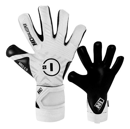 Luva de Goleiro Profissional N1 Ares 2.0 white