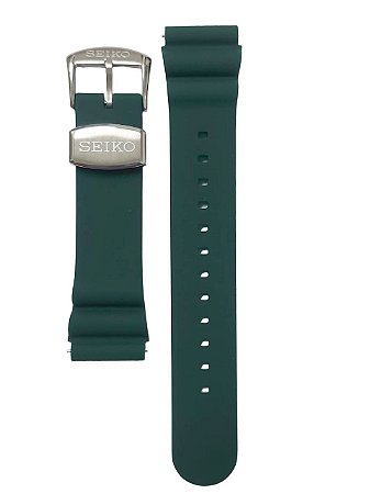 Pulseira Verde Compatível Seiko Prospex Turtle Samurai Scuba Tuna Monster Diver Fivela Assinada Preta 22mm Largura