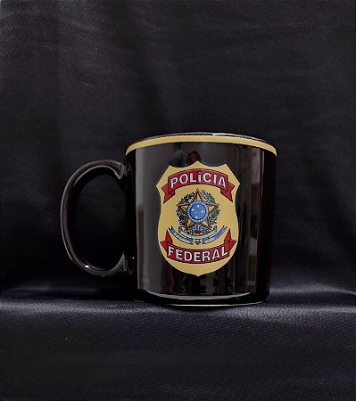 Caneca porcelana preta c/friso Personalizada-PF