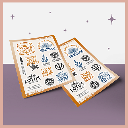 Cartela de Adesivos | Percy Jackson