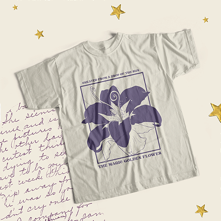 Camiseta | Flor dourada mágica (Enrolados)