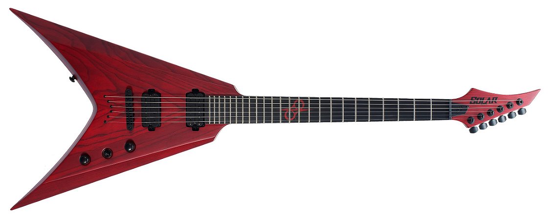 Guitarra Solar V2.6tbr Sk Trans Blood Red Matte - Flying V
