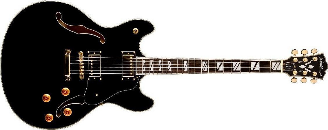 Guitarra semi acustica preta c/case - HB35B - WASHBURN