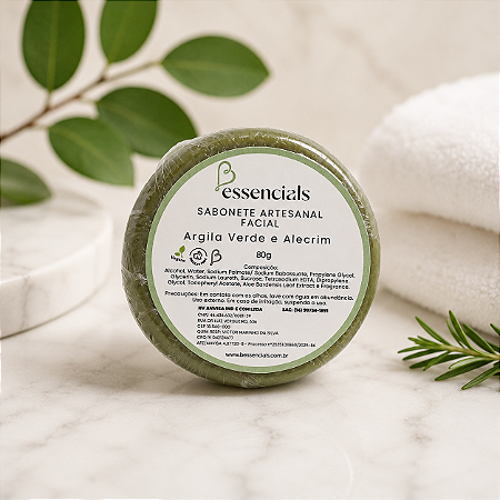 Sabonete Facial Argila Verde e Alecrim