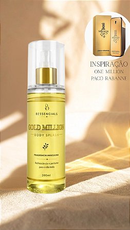 Body Splash Masculino Gold Million 200ml