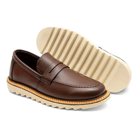 Mocassim Masculino Oxford Marrom