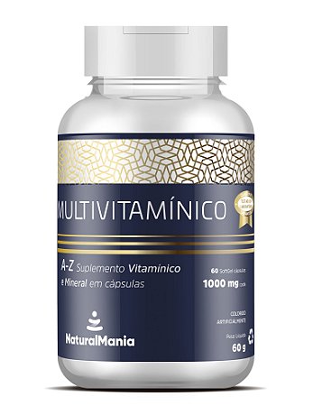 Multivitamínico de A-Z com 60 cápsulas - Naturalmania