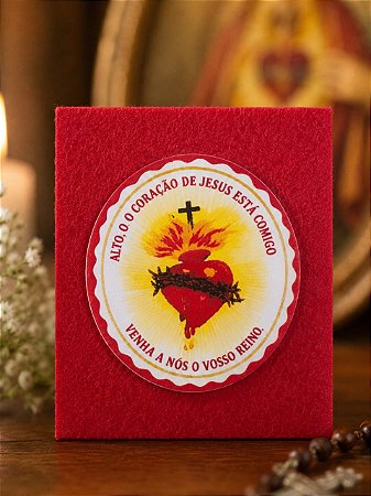 Detente do Sagrado Coração de Jesus em Feltro ou tecido – Escudo de Proteção Espiritual