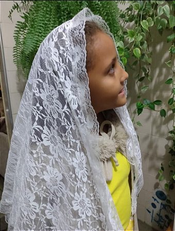 Véu infantil pra Missa véu Menina Santa Maria Goretti